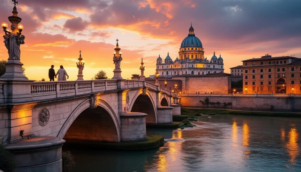 découvrez le pont saint-ange à rome, un chef-d'œuvre alliant histoire captivante et romantisme intemporel. plongez dans son passé riche et admirez ses vues imprenables sur le tibre, un lieu idéal pour une promenade inoubliable.